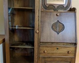 Victorian Oak Side By Side Secretary Desk