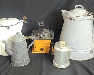Coffee Pots And Grinder