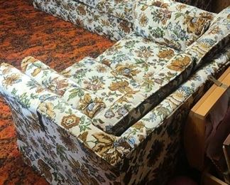 Retro Sofa, Loveseat and Footstool
