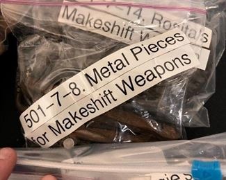 Makeshift pieces for weapons 