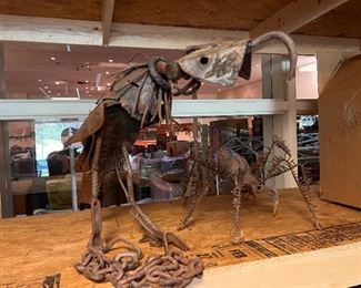 Jadis metal vulture sculpture 