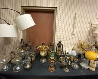 Oil lamps, lamps, lanterns