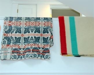 1852 Coverlet (Cut), Hudson Bay Blanket