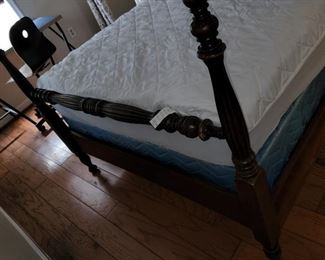 antique bed footboard, 2nd floor