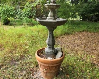 concrete yard sculptures/fountains...