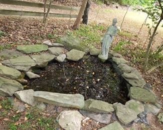 concrete yard sculptures/fountains...