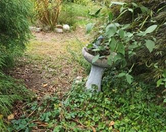 concrete yard sculptures/fountains...