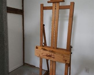 easel, inside main house