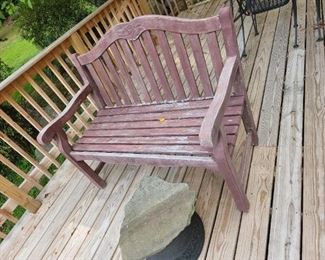 pair benches, on deck