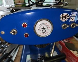 Francis Francis model X1 blue espresso machine (one just sold on ebay for $225)