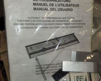 Fletcher Professional Mat cutter, model 2100, never used