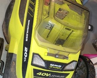 Ryobi battery powered self-propelled mower. NEEDS A BATTERY