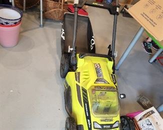 Ryobi battery powered self-propelled mower. NEEDS A BATTERY