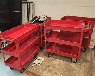 4 metal utility carts