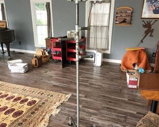 coat rack made of galvanized pipes