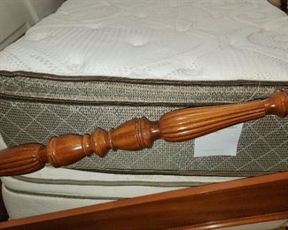 pair of twin beds by Dixie, each with Hampton and Rhodes HR440 mattresses, perfect condition