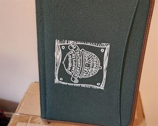 box of brand new portfolios