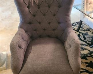 Madison Park tufted grey wingback chair