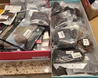 Women's hair extensions and curly hair buns 
Feshfen brand and more