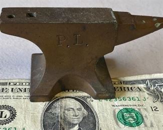 Miniature Brass Andiron