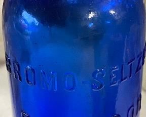 Cobalt Blue Ad Bottles
