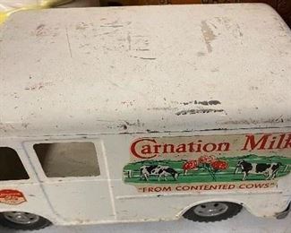 Old Pressed Steel Carnation Milk Van