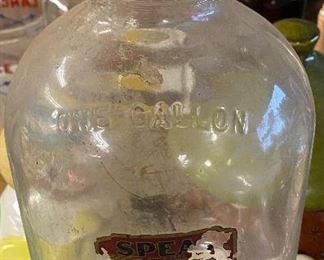 Old Speas Paper Label Vinegar Jar