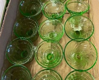 Green Depression Glass