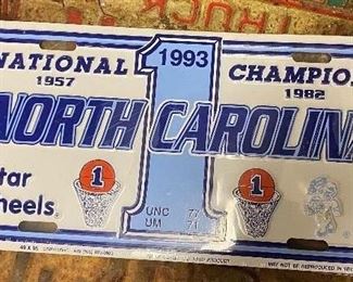 1993 North Carolina Tarheel Championship License Plate