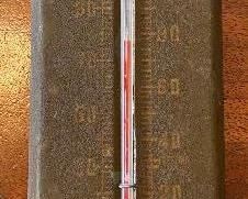 Wooden Cheek & Company Wholesale Grocers Advertising Thermometer Greensboro, N.C.