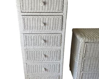 $100 - White Wicker 6 Drawer Bedroom Lingerie Chest MF95-27                                                                                                       Description : ﻿Great for a beach house or a teen's room! See our matching dresser and mirror!

Dimensions: 20 x 15 x 50H

Condition Desc. : Very Good Condition

 

Local Pick up McLean, VA.  Contact us for shipper suggestions.