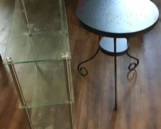 Glass Wood End Tables