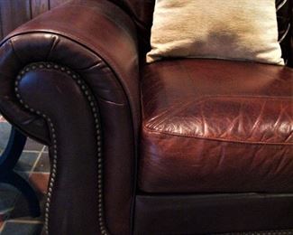 Haverty's Nailhead Sofa - Really Nice Leather!