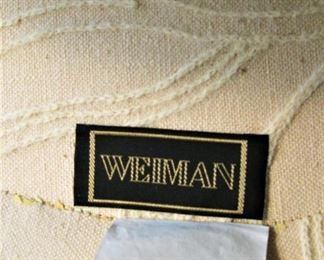 Weiman Upholstered Arm Chair Ornate Carving