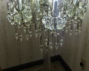 Antique  Epergne Crystal Lamp - Very Few Ever Made - Absolutely Gorgeous! It will fit right in with Shabby Chic or Farmhouse!