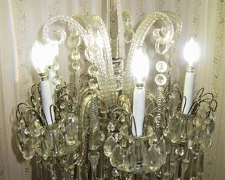 Antique  Epergne Crystal Lamp - Very Few Ever Made - Absolutely Gorgeous! It will fit right in with Shabby Chic or Farmhouse!