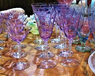 Fabulous! Lavender and Blue Crystal Glasses