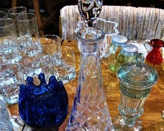 Vintage Heavey Crystal Decanter