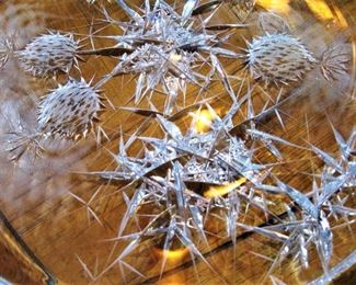 Kagami Crystal Rock Glass Heavey Platter