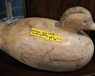 Antique Hand Carved Duck Decoy