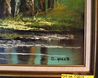Signed Summer Pond Oil on Canvas
