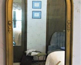 Ornate Antique Wood Mirror