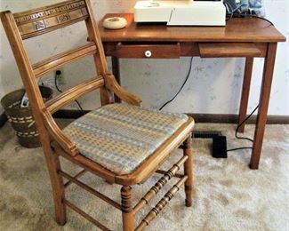 Small Sewing Table with Chair