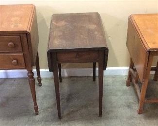 3 VINTAGE DROP LEAF END TABLES