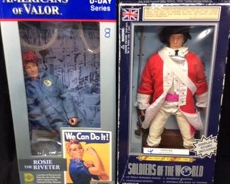 ROSIE THE RIVETER, & BRITTISH MARINE DOLLS