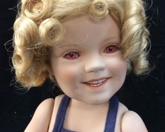 SHIRLEY TEMPLE PORCELAIN DOLL BATHING SUIT DOLL