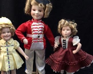 3 VINYL SHIRLEY TEMPLE DOLLS