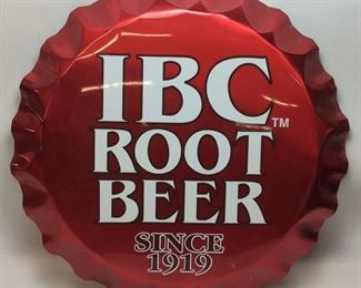 IBC ROOT BEER SIGN, 27in DIAMETER