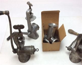 3 VTG. SAUSAGE GRINDERS, ENTERPRISE 