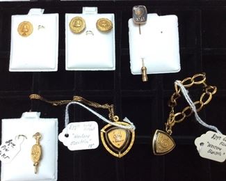 TELEPHONE COMPANY SERVICE PINS,BELL SOUTH,
WESTERN ELECTRIC BRACELET & NECKLACE, AT&T